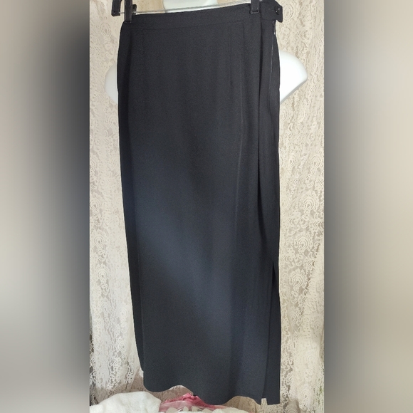 Ann Taylor Black Long Formal Skirt Size 10 - Picture 1 of 5